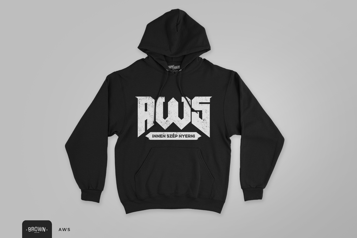 ‘AWS’ Kapucnis Pulóver (Mono)